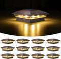 volisun brushed copper solar post cap lights, warm, main product view
