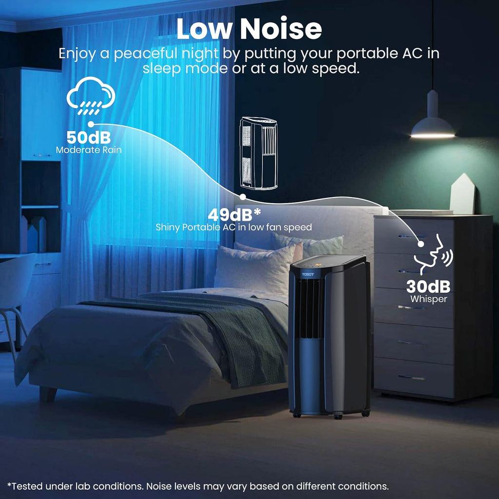 tosot 10,200btu (6,200 btu sacc) portable air conditioner, package contents