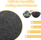 16x122 Inch Black Felt Planter Liner Roll, Non-Woven Hanging Basket Liners Coco Coir Alternative Breathable Outdoor Planter Liner Window Box Liners for Metal Basket Flower Pot Raised Garden Bed