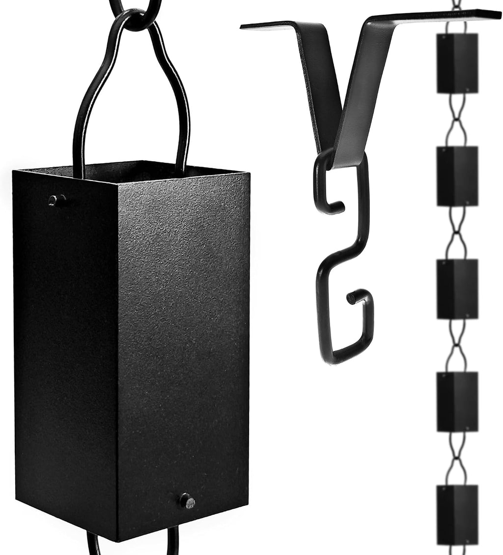 8.5 ft aluminum rain chain for gutters outside, main product view