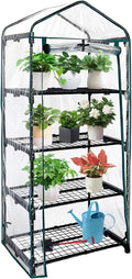 4 tier mini indoor greenhouse upgraded with shelf, main product view
