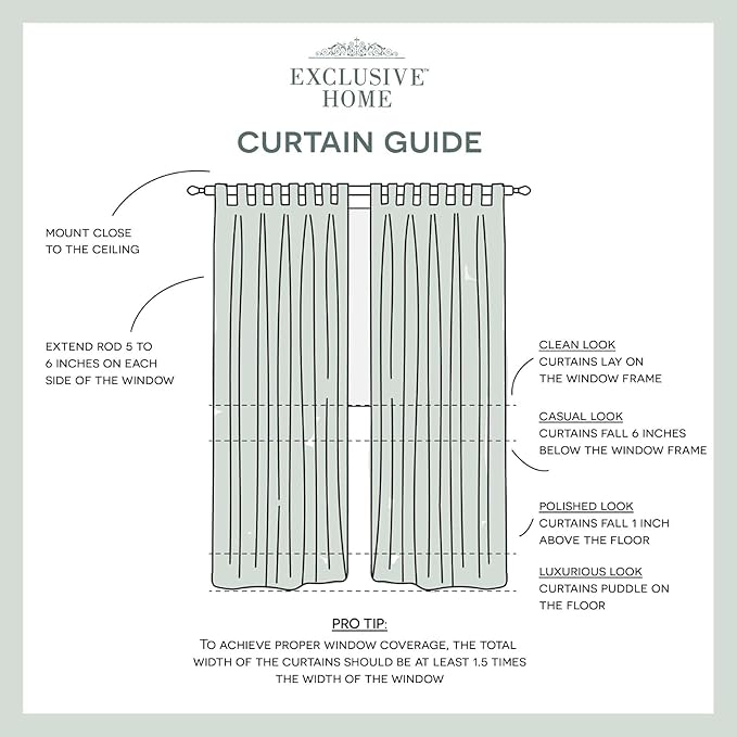 Exclusive Home Cabana Solid Indoor/Outdoor Light Filtering Hook-and-Loop Tab Top Curtain Panel Pair, 54"x84", Vanilla