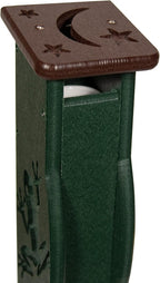 Deluxe Poly Lumber Tree Frog House - Attract Many Species of Tree Frogs - Made in the USA (Green Body/Brown Roof)