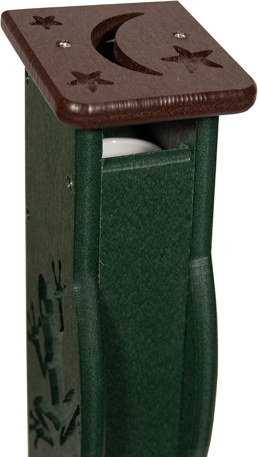 Deluxe Poly Lumber Tree Frog House - Attract Many Species of Tree Frogs - Made in the USA (Green Body/Brown Roof)