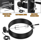 Skyflame Charkettle Rotisserie Ring Kit for Weber 22-Inch Kettle, Black | Coated Steel, BBQ Grill Rotisserie Kit, Replacement for Weber 2290, Charcoal and Similar Size Grills