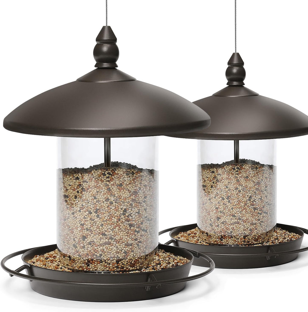 pack of 2 - metal roof bird feeder, main product view