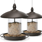 pack of 2 - metal roof bird feeder, main product view