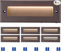 LEONLITE 5W/4W/3W Dimmable 5CCT Low Voltage LED Step Lights Outdoor, 9 Inch Exterior Step Lighting, 12-24V AC/DC Landscape Stair Riser Light, UL Listed, IP65, Oil Rubbed Bronze, Aluminum, Pack of 6