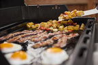 Weber® Rust‑Resistant Griddle Insert | Fits Searwood® & Select Large Spirit® Grills, Pre-Seasoned Carbon-Steel Griddle Insert for Outdoor Flat-Top Cooking