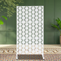 74.8" metal privacy screen outdoor freestanding with stand, main product view