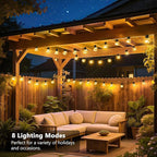 Outdoor String Lights, 25ft 20 LED Bulbs Hanging Patio Lights Dimmable with Timer & Remote, Globe Bulb Shatterproof & Waterproof for Outdoor Indoor Patio Backyard Balcony Decor - Warm White