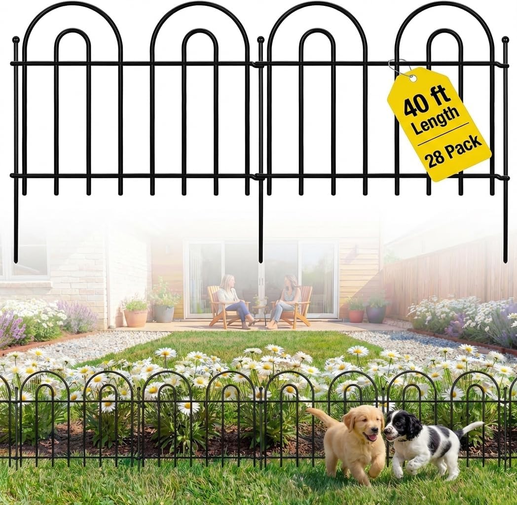 40ft x 13in decorative garden fence panels, main product view