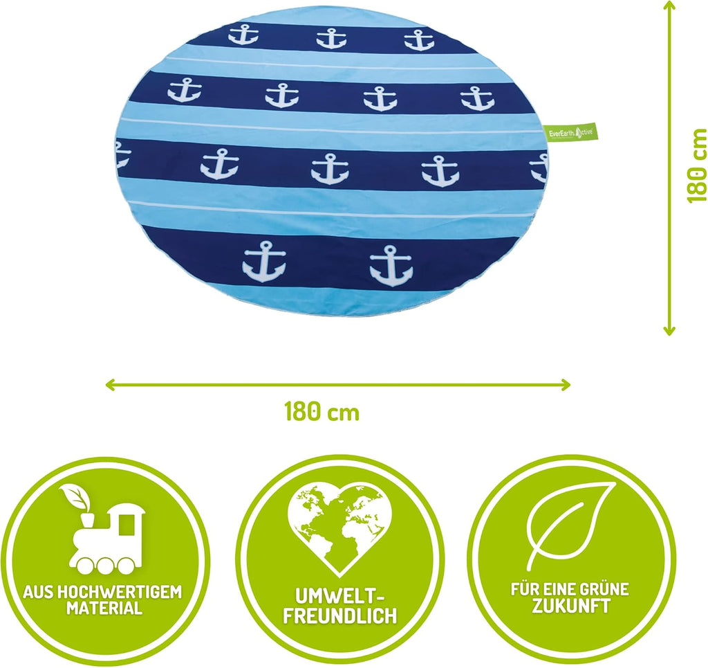EverEarth E Lite Waterproof Beach Blanket & Kiddie Pool, Blue