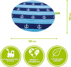 EverEarth E Lite Waterproof Beach Blanket & Kiddie Pool, Blue