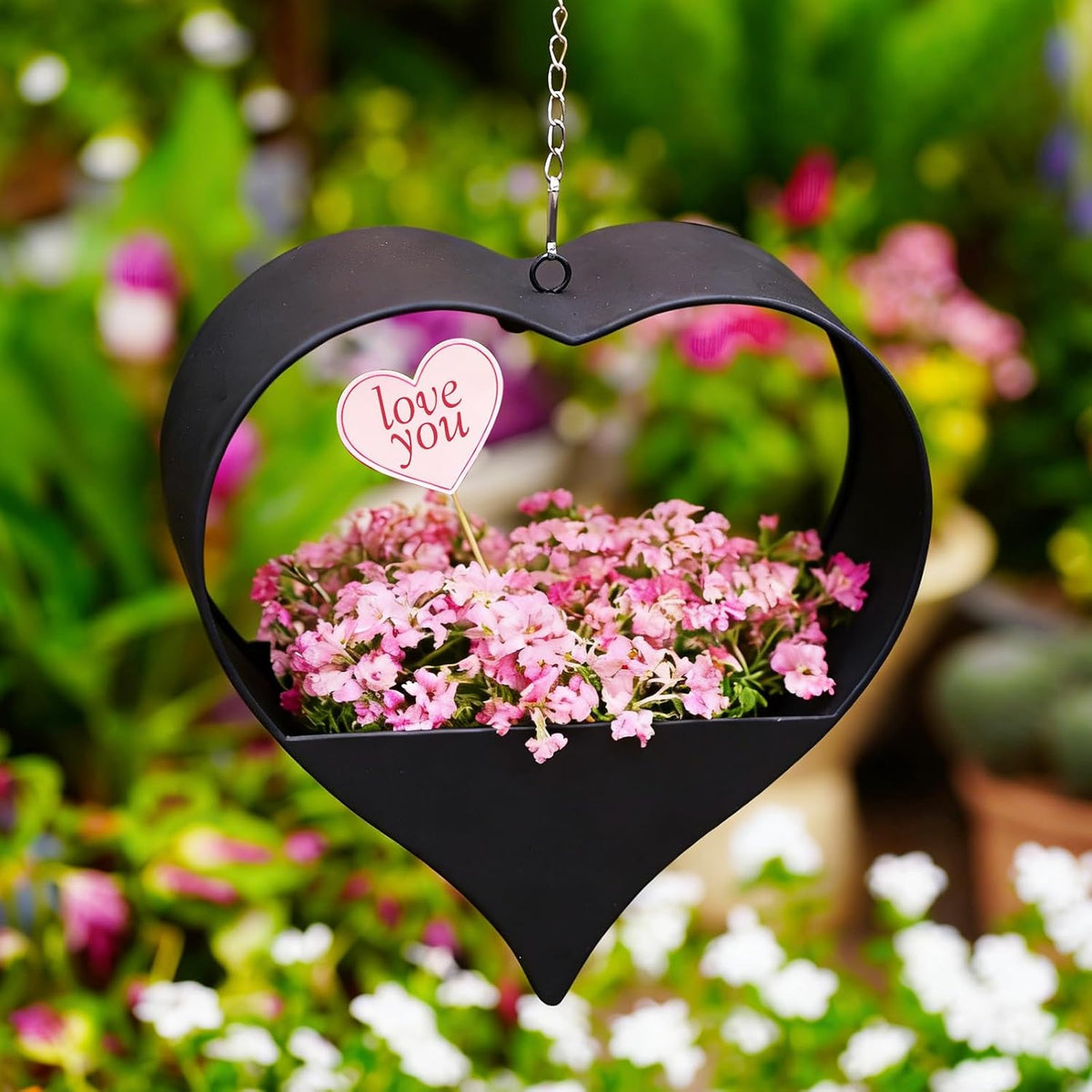 metal plant hangers indoor and outdoor: pots with, main product view