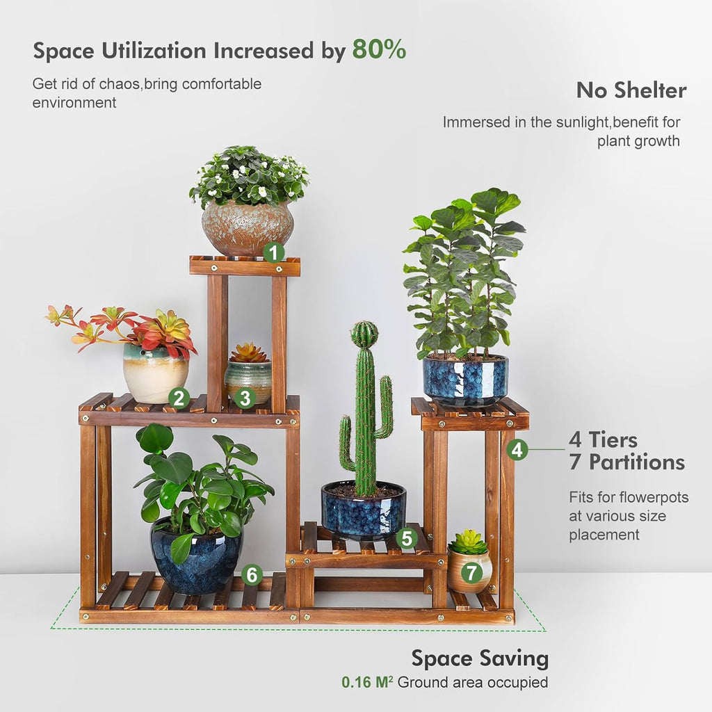 plant stand for multiple plants indoor outdoor flower, close-up detail