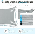 Quictent 16X16FT Square Sun Shade Sail Canopy 185G HDPE with Hardware Kit, 98% UV Block Outdoor Patio Sunshades Cover for Deck Garden Yard Grey