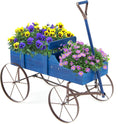 goplus wagon planter, decorative wooden garden planter with, main product view