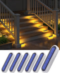 detarzinled solar step lights outdoor ip68 waterproof 6, main product view