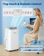garvee 14000btu portable air conditioner, 3-in-1 portable ac shown in use