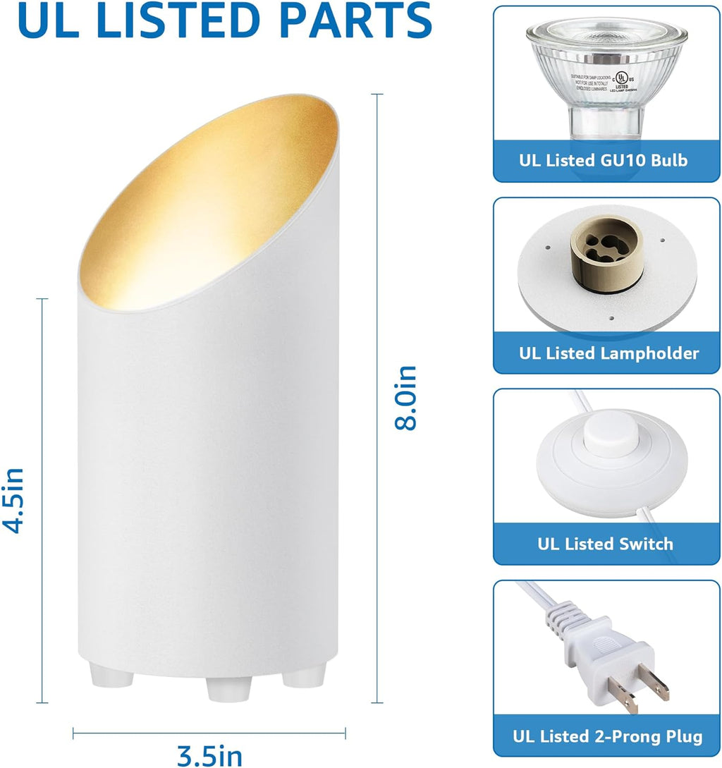 sunvie 2 pack uplighting indoor floor can light on a desk or shelf