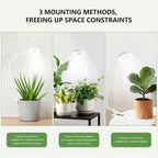 Pot Clip on Grow Lights for Indoor Plants Full Spectrum,LED Plant Lights For Indoor Growing,10-Level Dimmable & Timer,Adjustable Gooseneck Plant Grow Light for Small Plant,Succulents,White 1 pack