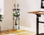 CASIMR Plant Stand Indoor Outdoor, Metal Rustproof Flower Shelf 3 Tier 32.3 inch, Tall Multiple Plant Pot Holder Rack for Garden Patio Living Room Corner Balcony, 2 Pack Black