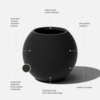 Veradek Strata Series Sphere Round Planter for Patio & Backyard | Durable Plastic-Stone Material | Modern Décor for Tall Trees and Plants