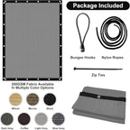 Artpuch 90% Sun Shade Cloth, 12 x 12 FT Pergola Shade Cover Canopy with Grommets, Sun Screen Fabric Tarp for Patio, Outdoor, Garden, Backyard, Light Grey