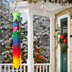 Spring windsocks Outdoor Heavy Duty, Yard Garden Home Decoration | Sturdy hanging hooks & bright gradient decorative ribbons