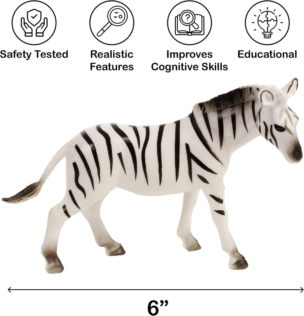 100piece set of animals figures & accessories, close-up detail