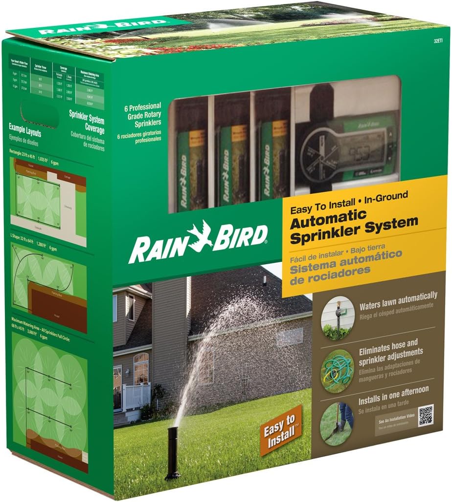 Rain Bird 32ETI DIY Install In-Ground Automatic Sprinkler Kit