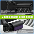 Electric Grill Brush, Cordless Rechargeable BBQ Grill Cleaner with 180° Adjustable Head, Powerful 3-Speed Motor, Stainless Steel Brush Head for Outdoor Grill, BBQ Grates, Gas Grills & Griddles