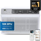 tcl 10,000 btu smart window air conditioner, fan shown in use