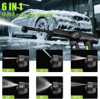 cordless pressure washer 1400psi with 6-in-1 nozzle, close-up detail