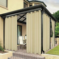 BONZER Outdoor Curtains for Patio Waterproof Thick Privacy Grommet Light Filtering Outside Curtains for Porch Pergola Gazebo Deck, 1 Panel, 84W x 108L inch, Cream