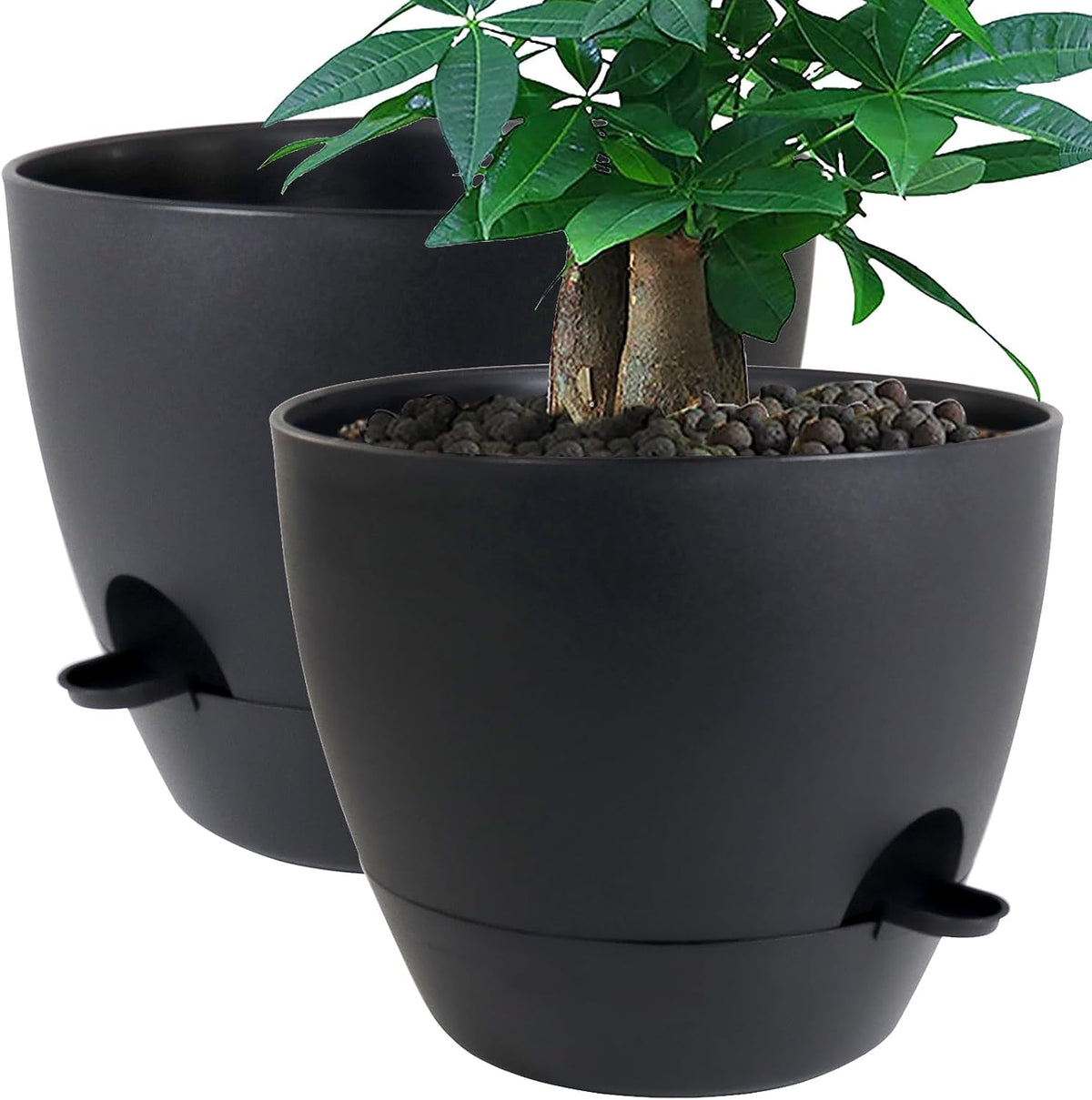 uouz 12inch 2pack large self watering planters, plastic, main product view