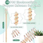 18 Pcs Electroculture Plant Stakes 13.5 Inches Long Copper Garden Stakes Electroculture Copper Gardening Antenna for Growing Vegetable Garden Plants Support