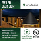 gkoled low voltage deck post lights, 12v outdoor shown in use