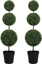 vivatrees 4ft uv-resistant artificial triple ball boxwood topiary, main product view