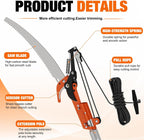 LAANPOLE 26FT Reach Tree Trimmer, Manual Pole Saw with 5-20FT Extension Pole, Tree Pruner Extendable for High Tree Branch Trimming Pruning Cutting
