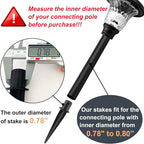 Metal Stakes Solar Lights Replacement Spike - Outdoor Ground Stake for Backyard Garden Lights Landscape Yard Pathway Patio Lamps Pole (Metal-12 Pack)- 0.78x5.36 inches