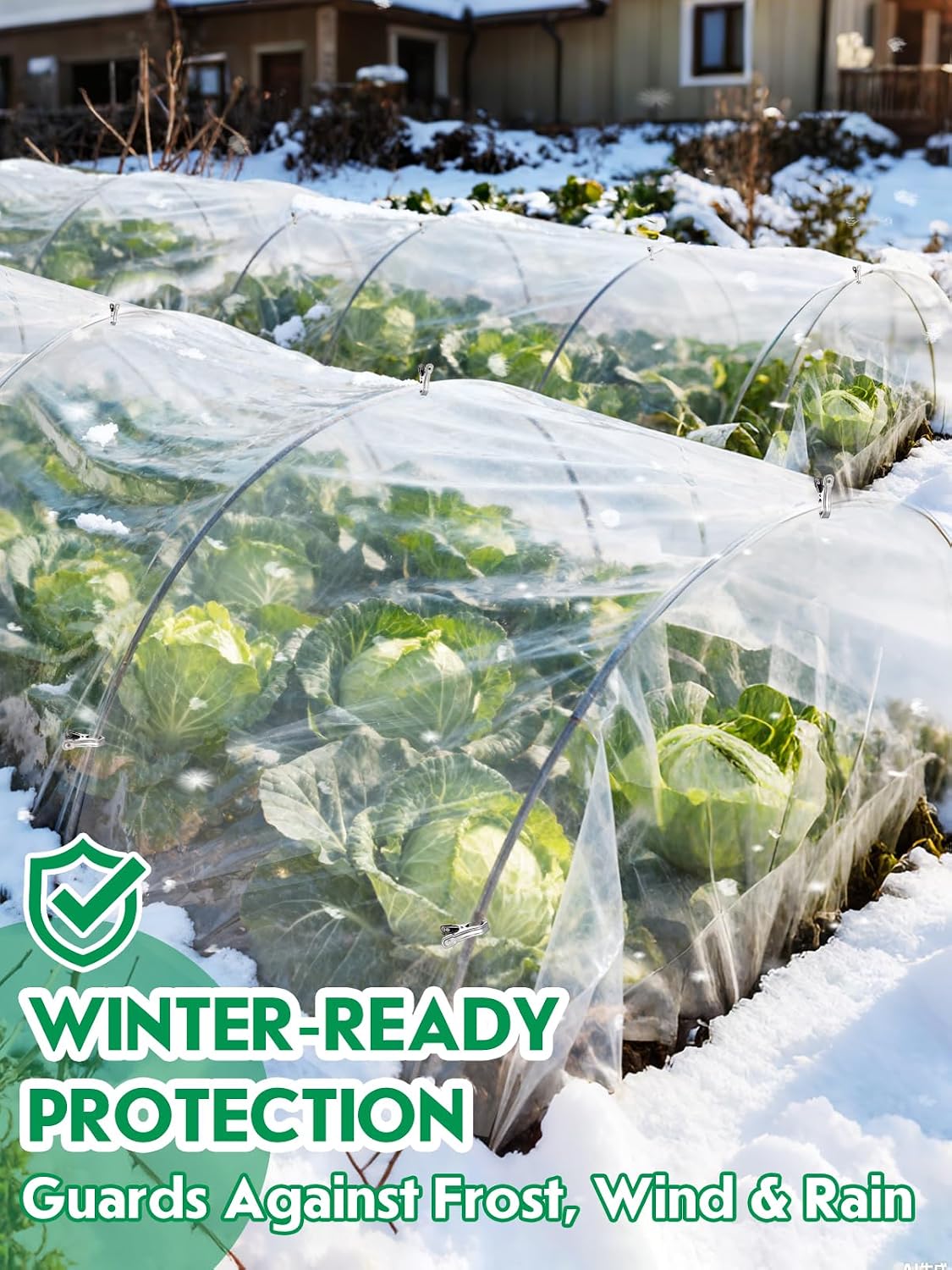 alphatool 10 x 30ft plant covers freeze protection, side view
