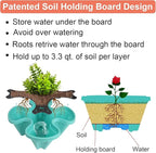 Vertical Planter 3 Tier Stackable Planters Garden Planters Strawberry Herb Flower and Vegetable Planter Indoor Outdoor Gardening Pots with Removable Wheels and Tools