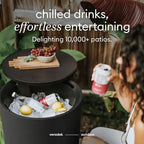 Veradek Kona Cooler Side Table – 2-in-1 Outdoor Patio Side Table w/Cooler | Insulated 40L Capacity | Modern Accent Décor for Hosting, BBQ, Poolside