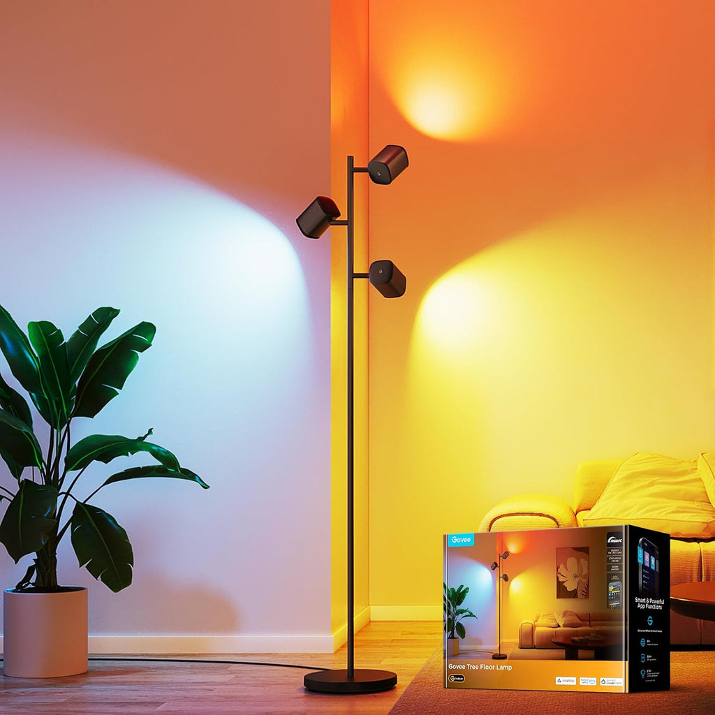 govee tree floor lamp with 3 rotatable lights, main product view