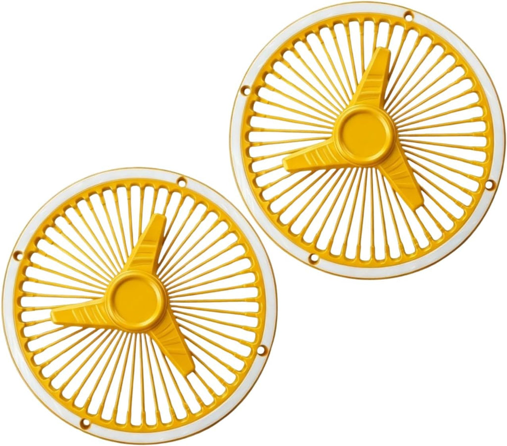 2-Pack Trash Can Wheel Covers, 8.5-Inch Automotive-Style Decorative Rims for Standard 8-Inch Garbage Can Wheels, 3D Printed Bin Accessories for Garage, Workshop, Man Cave and Recycling Area