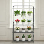 sorcedas plant stand outdoor indoor 3 tier metal, close-up detail