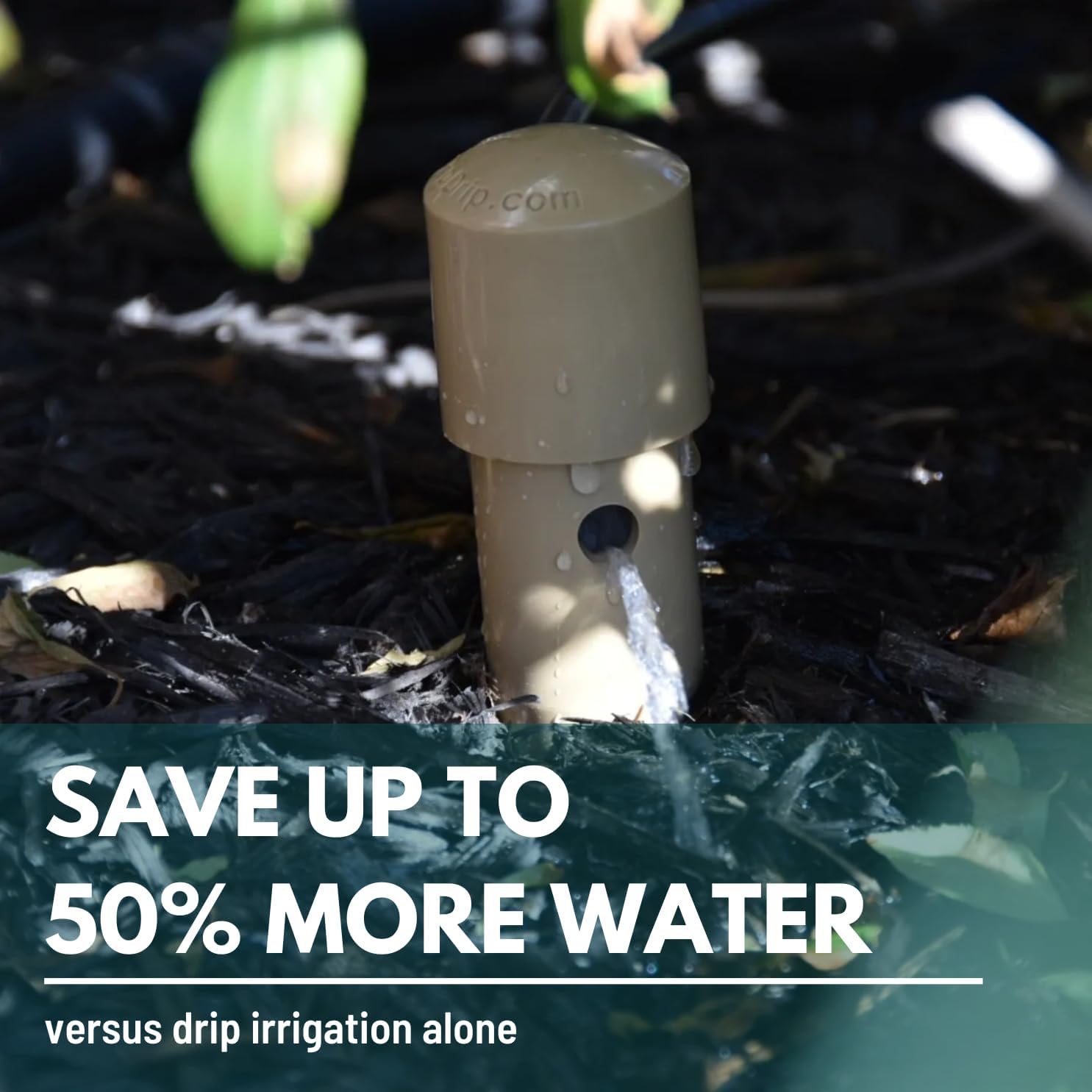 14 in. DEEP DRIP Plant Watering Stake (3 Pack) (Tan) | UV-Protected ABS Plastic Deep Root Irrigation Spike for Yard Plants, Shrubs, Vines