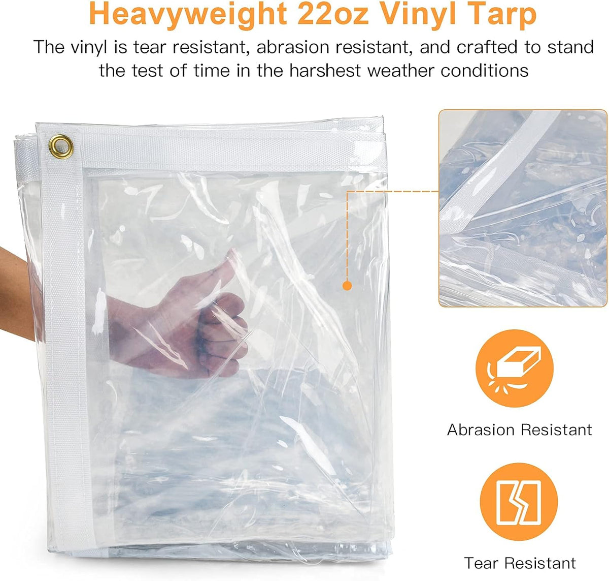 20ft outdoor clear tarp curtain waterproof wind-proof 24, side view